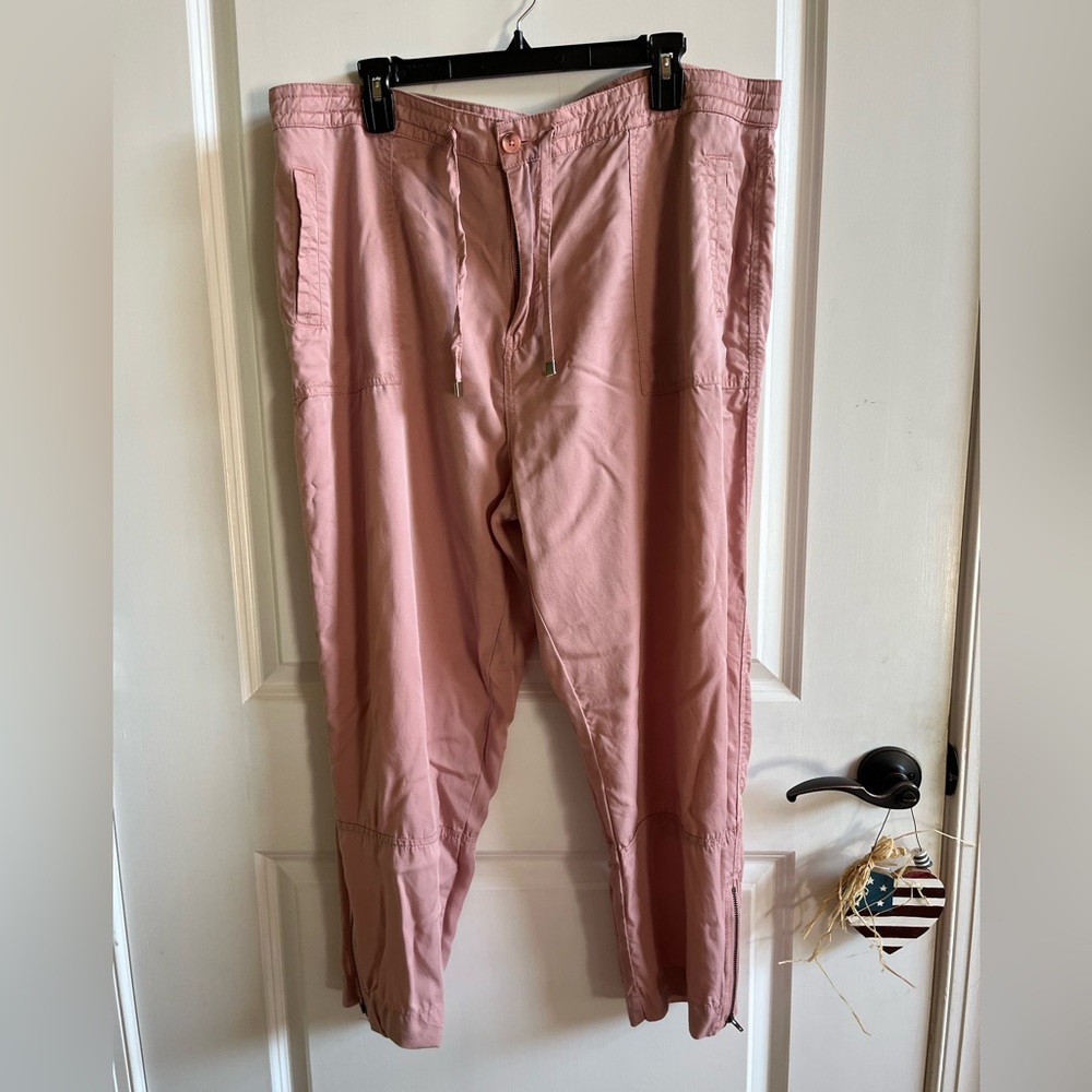 Dex Pink Cargo Pants Relaxed Fit, Size 1X